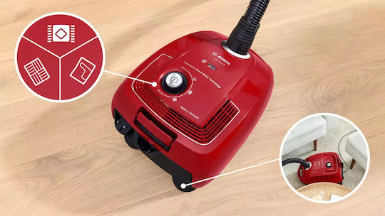 Bosch BGB38RD2 Staubsauger 600W Eingetütet 4Es Rot