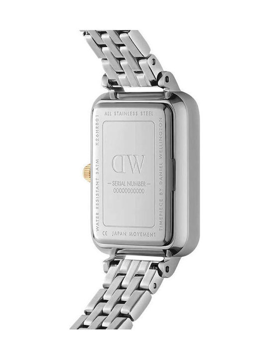 Daniel Wellington Quadro Lumine Γυναικείο Ρολόι 26mm Μπαταρίας με Χρυσό Μεταλλικό Μπρασελέ