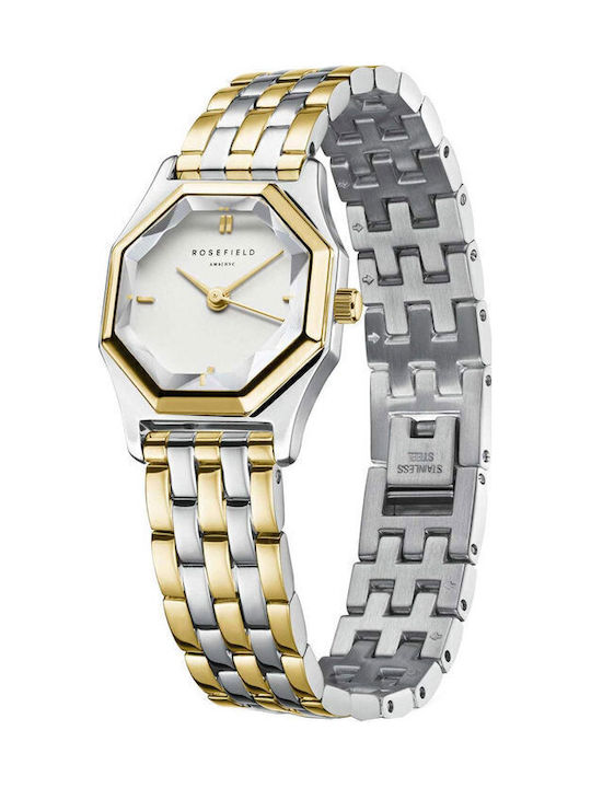 Rosefield The Gemme Two Tone Ρολόι Μπαταρίας με Μεταλλικό Μπρασελέ Rosefield The Gemme Two Tone Ρολόι Μπαταρίας με Μεταλλικό Μπρασελέ