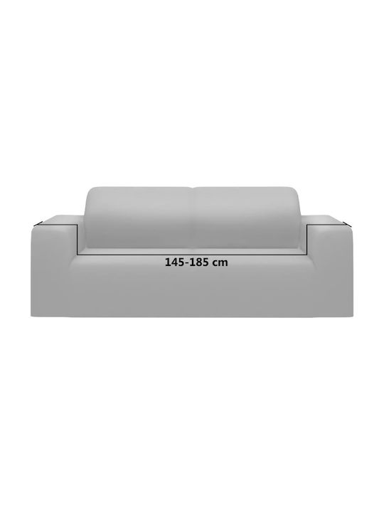 vidaXL Elastic Cover for Two Seater Sofa Grey 1pcs 332941
