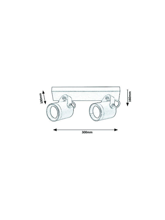 Rabalux Elva Spot de exterior montat pe perete GU10 IP44