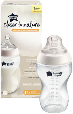 Tommee Tippee Plastikflasche Closer to Nature Gegen Koliken mit Silikonsauger für 2+ Monate 340ml 1Stück