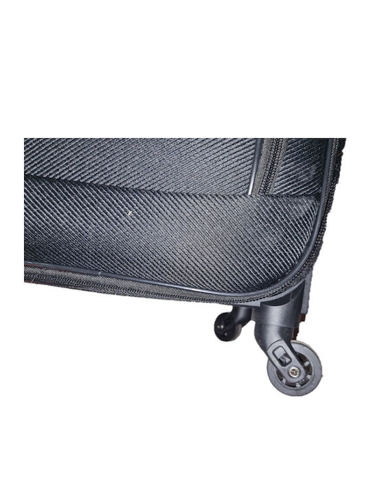 Ormi Medium Fabric Black Suitcase with 4 Wheels Height 58cm