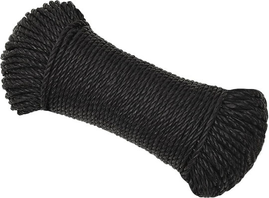 vidaXL Rope with Diameter 8mm and Length 100m Black Work Rope 8mm 100m made of Polypropylene 153008