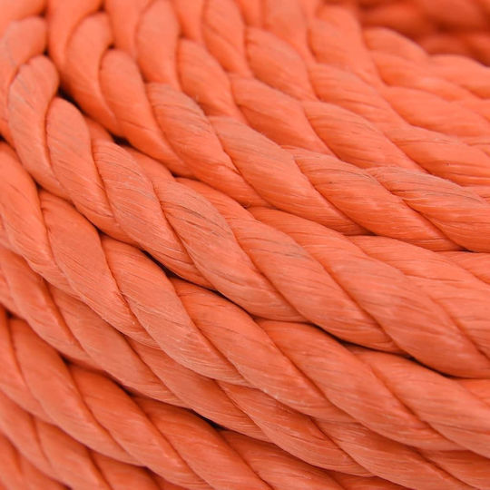 vidaXL Rope with Diameter 14mm and Length 50m Orange Working Rope 14mm 50m made of Polypropylene