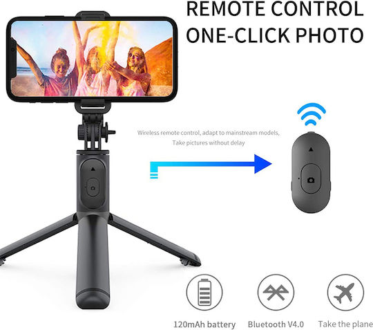 Techsuit Q01 Selfie-Stick Tripod für Handy Bluetooth Weiß