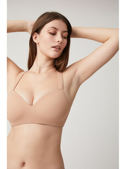 N Bra with Light Padding without Underwire Beige
