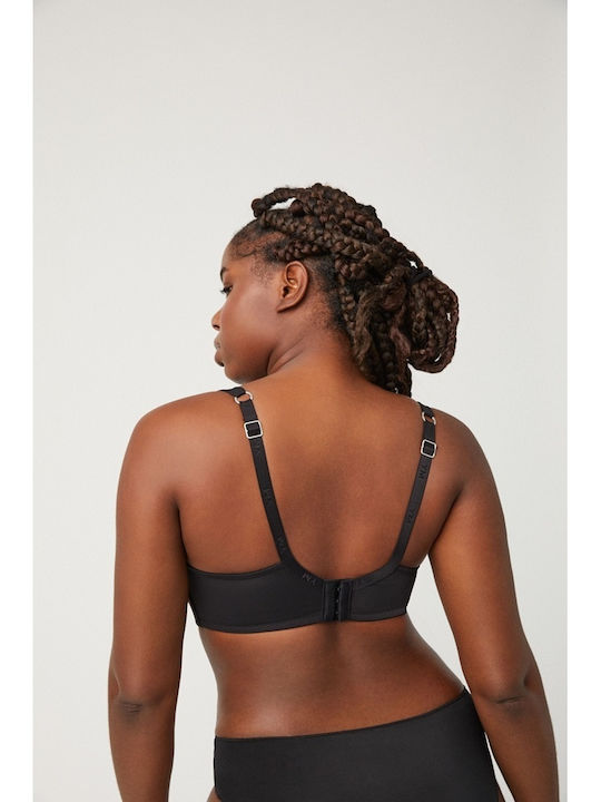 B Bra with Light Padding without Underwire Black