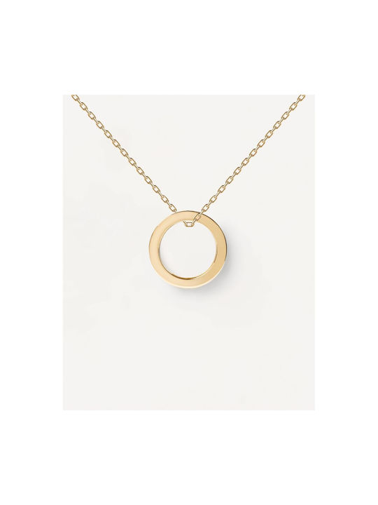 P D Paola Necklace from Gold Plated Silver with Zircon