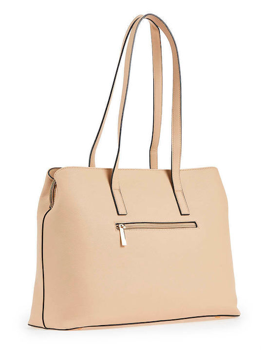 Verde Women's Bag Shopper Shoulder Beige