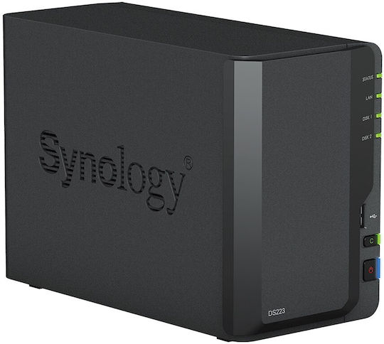 Synology DiskStation DS223 NAS Кула с 2 слота за HDD/SSD