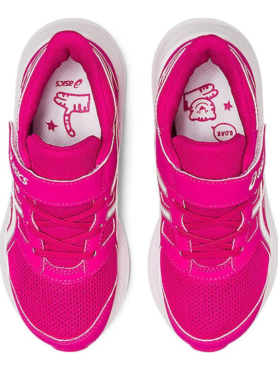 Jolt 4 Ps Kids Sports Shoes Running with Hoop & Loop Closure Pink / White