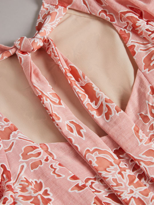 Summer Midi Dress for Wedding / Christening Pink