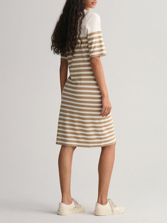 Summer Midi T-Shirt Dress Beige