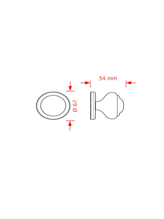 Viobrass Knob Front Door Gold