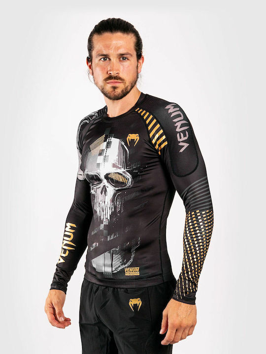 Venum Skull Long Sleeve Shirt VENUM-04031-001 for Jiu-Jitsu Black