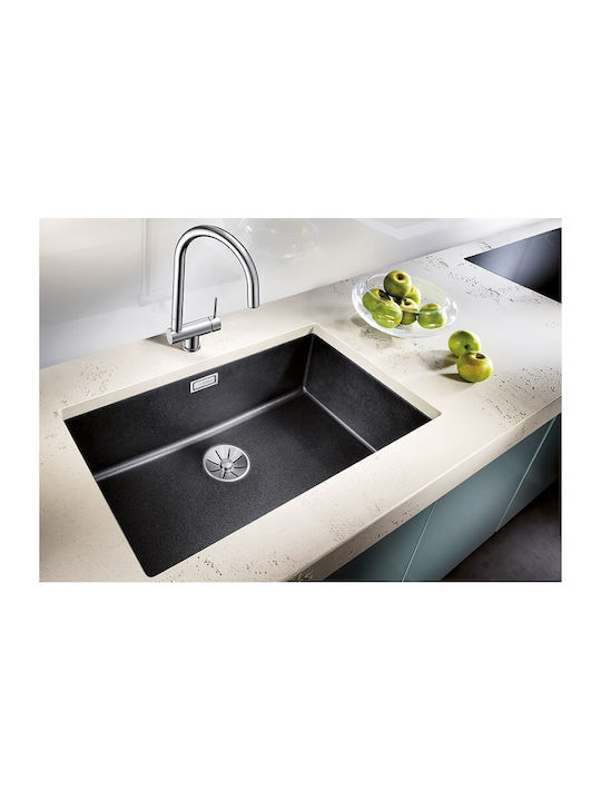 Blanco Subline 700-U 526001 Sub masă Chiuvetă din Granit Sintetic L73xW46cm Negru