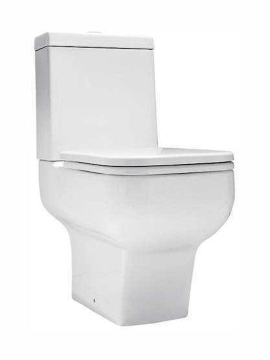 Huida Verona Λεκάνη Δαπέδου με Κάλυμμα Soft Close Λευκή