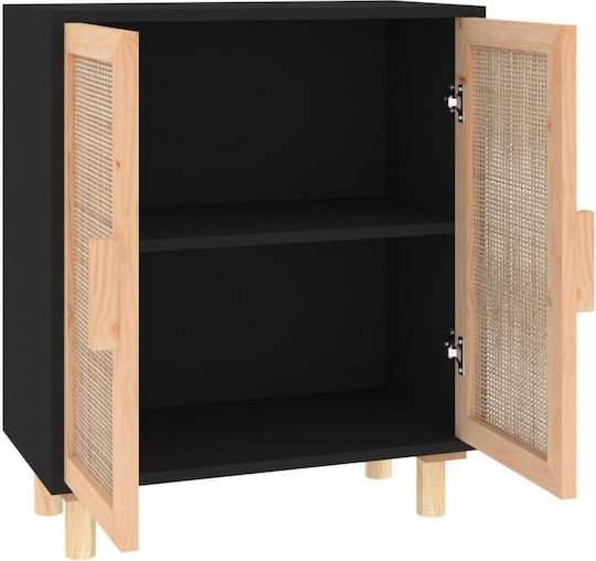 Sideboard made of Solid Wood Beige 60x30x70cm
