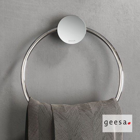 Geesa Opal Κρίκος Μπάνιου Μονός με Βίδες Ασημί