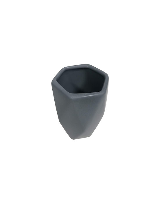 Evideco Ceramic Cup Holder Countertop Gray Γκρι