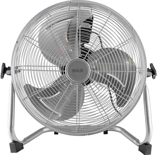 Muhler Ανεμιστήρας Δαπέδου 60W Διαμέτρου 35.56cm Ασημί