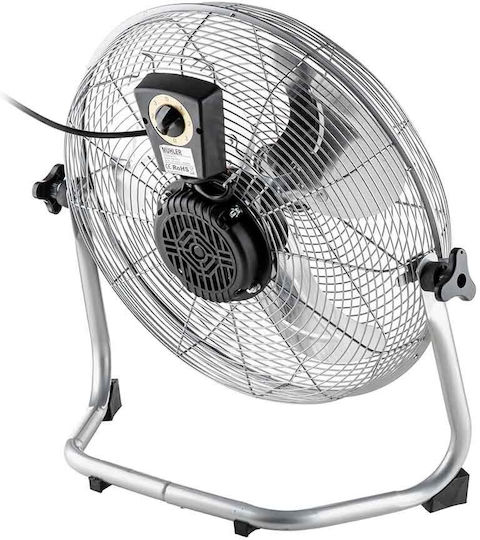 Muhler Ανεμιστήρας Δαπέδου 100W Διαμέτρου 45cm Ασημί