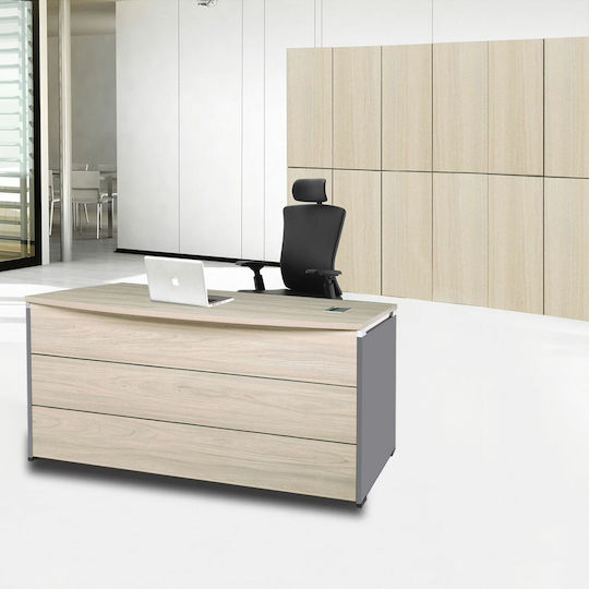 Büroschreibtisch Progress 140x80x75cm Elm / Grey
