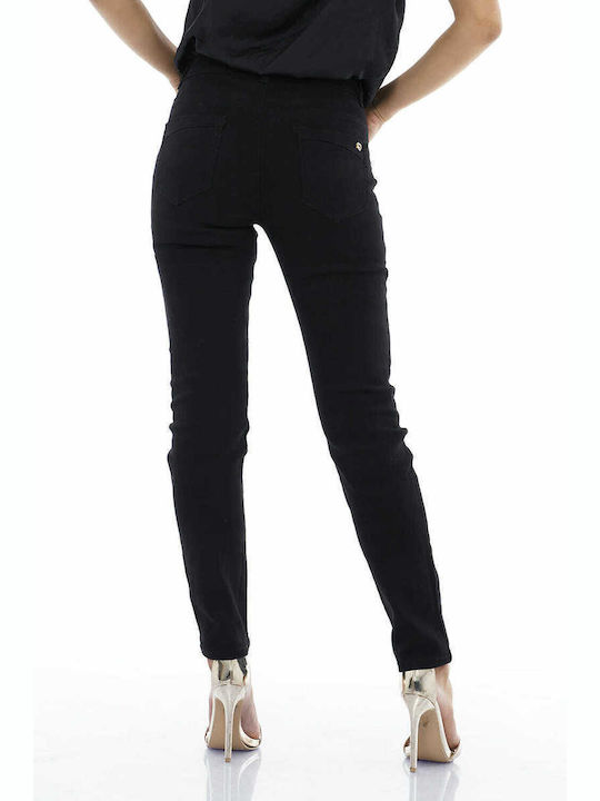 RichgirlBoudoir High Waist Women's Jean Trousers in Skinny Fit Black