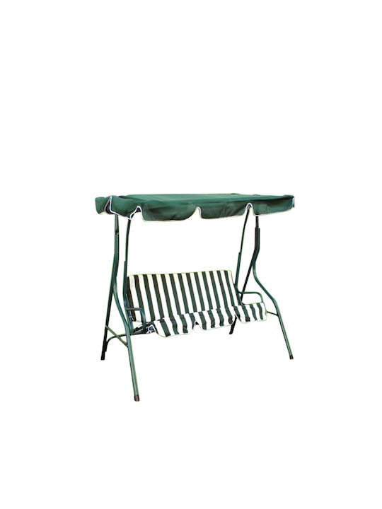 Katia Leagăn cu bază și pernă 3 Locuri Metal Verde L172xL110xH155cm