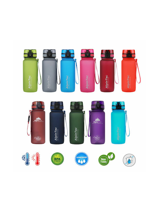 AlpinPro Αθλητικό Παγούρι Πλαστικό 650ml Γκρι