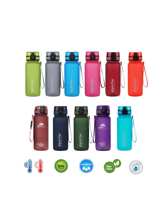 AlpinPro Trek Sport Water Bottle Plastic 650ml Green