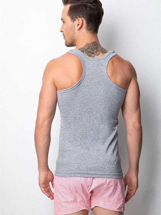 Donex Men's Sleeveless Undershirt Gray