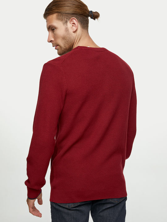 Redgreen 151632002 Men's Long Sleeve Sweater Burgundy