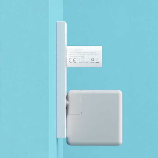 Choetech Incarcător Fără Fir Cu Port USB-C 20W Livrarea Energiei Alb