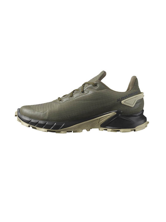 Alphacross 4 GTX Bărbați Pantofi sport Trail Running Verzi Impermeabile cu Membrană Gore-Tex