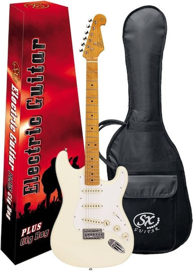 SX Guitars Ηλεκτρική Κιθάρα SST57 VWH με SSS Διάταξη Μαγνητών Ταστιέρα Maple