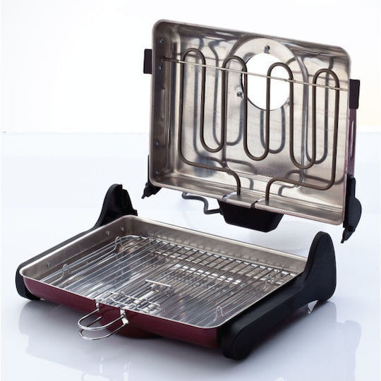 Primo Tabletop Electric Grill Aluminium Grill 1200W with Lid 34cmx25cmcm