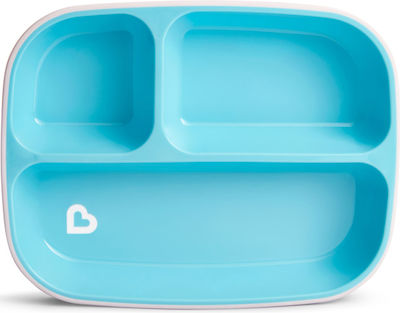 Munchkin Splash Toddler Divided Plates Παιδικό Πιάτο Φαγητού από Πλαστικό Light Blue/Light Green 2τμχ