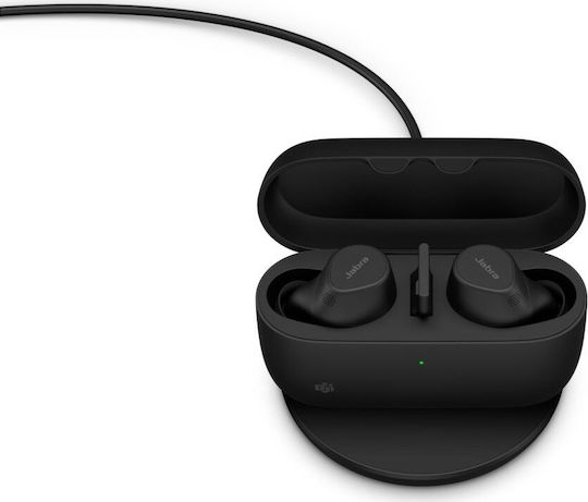 Jabra Evolve2 USB-A MS In-Ear Bluetooth-Freisprecheinrichtung Kopfhörer mit Schweißresistenz und Ladeetui Schwarz
