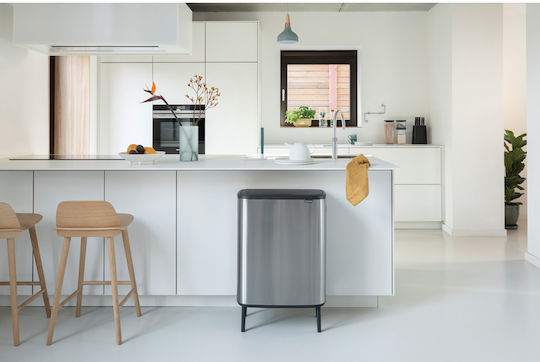 Brabantia Кошче За Боклук От Неръждаема Стомана Тласък Matt Steel 60л