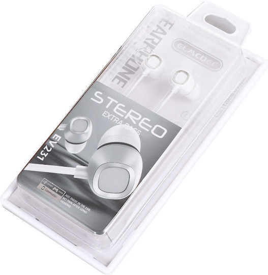 Ακουστικά Ψείρες In Ear EV-231 Λευκά