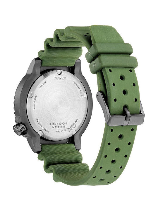 Citizen Promaster Ανδρικό Ρολόι 44mm Eco - Drive με Πράσινο Καουτσούκ Λουράκι