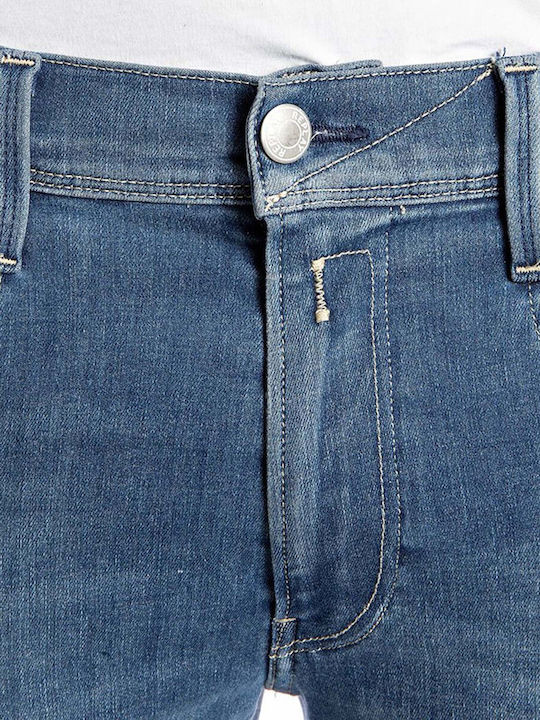 Anbass Men's Elastic Jeans Pants With Slim Fit Blue