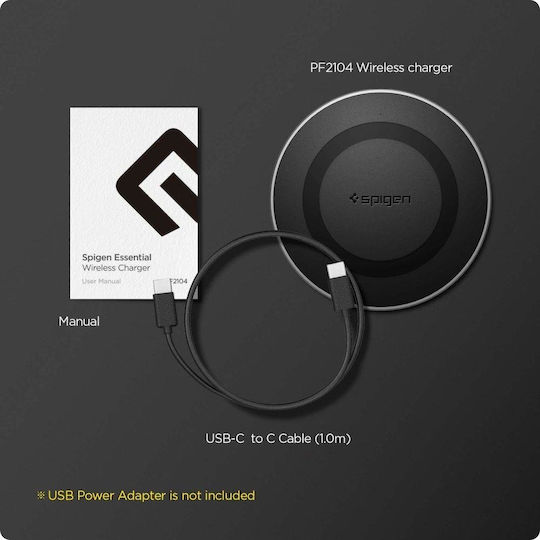 Spigen Kabelloses Ladegerät (Qi Pad) 15W Schwarzs (ArcField PF2104G)