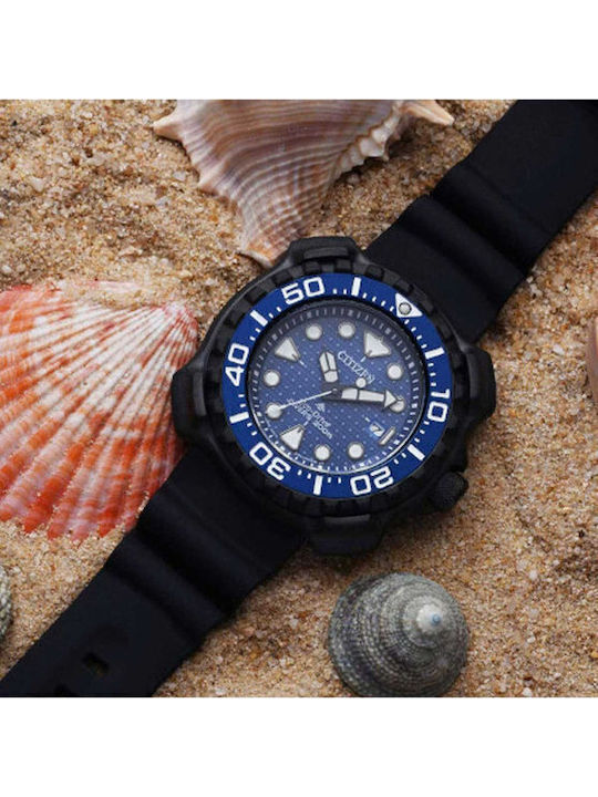 Citizen Promaster Marine Ανδρικό Ρολόι 44mm Eco - Drive με Μαύρο Καουτσούκ Λουράκι