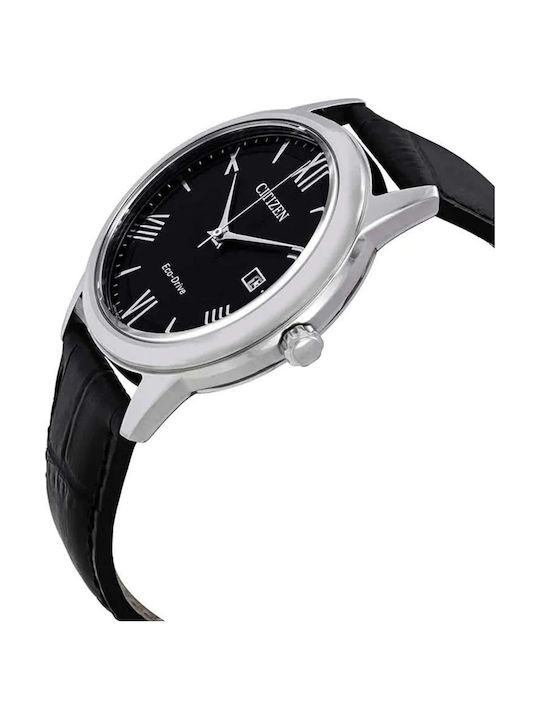 Citizen Men's Watch 40mm Eco - Drive with Black Leather Strap