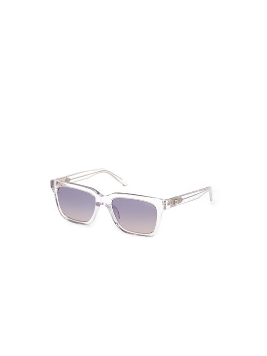 Guess Men's Sunglasses with Transparent Plastic Frame and Gray Lens GU00064 26W