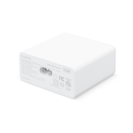 Mophie Φορτιστής Χωρίς Καλώδιο GaN με Θύρα USB-A και 3 Θύρες USB-C 120W Power Delivery Λευκός (409909309)