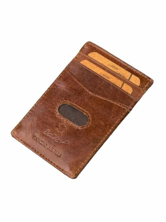 Leather Men's Wallet Cards with RFID Tabac Brown